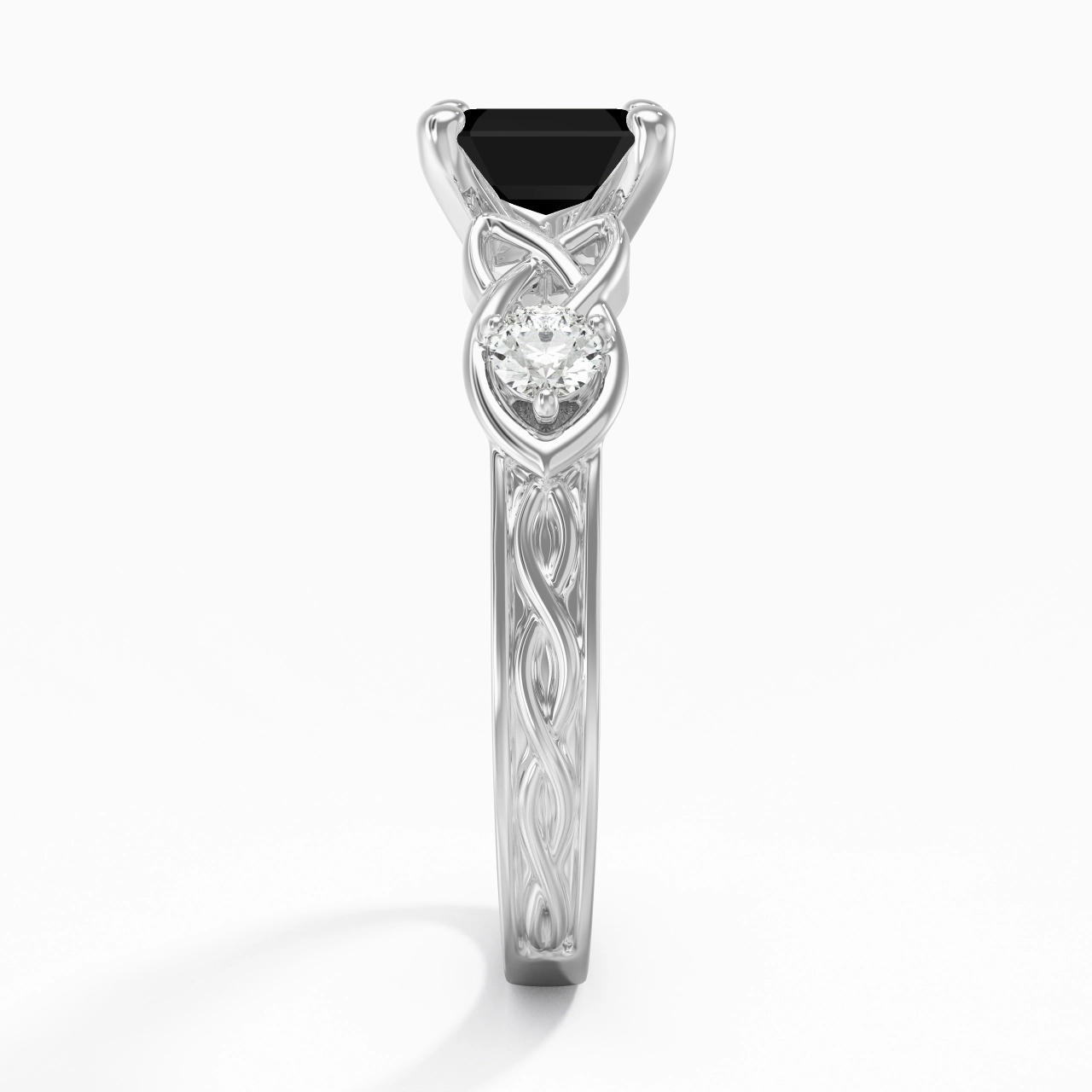 Vintage Unique Asscher 2.00ct Cubic Zirconia Engagement Ring