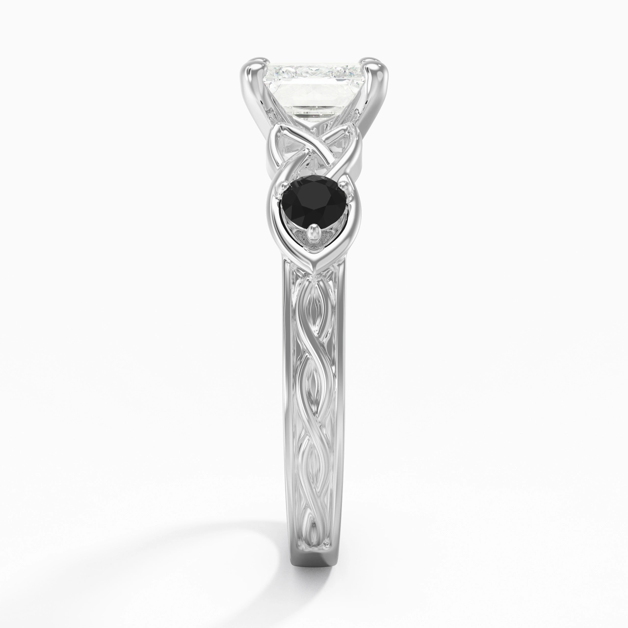 Vintage Unique Asscher 2.00ct Cubic Zirconia Engagement Ring