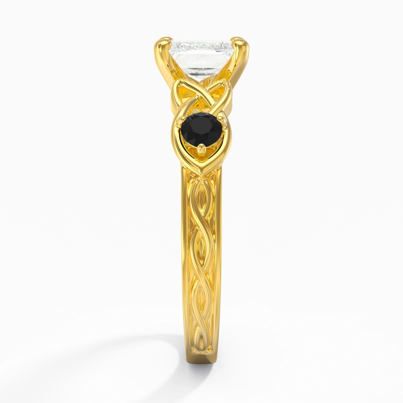 Vintage Unique Asscher 2.00ct Cubic Zirconia Engagement Ring