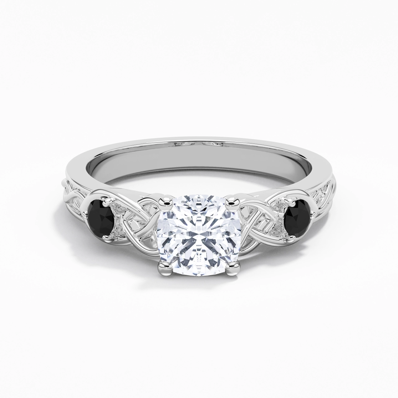 Vintage Unique Cushion 1.50ct Cubic Zirconia Engagement Ring