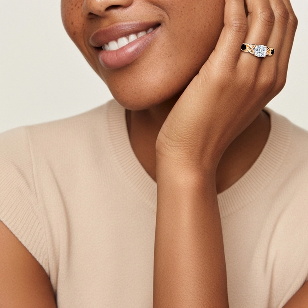 Vintage Unique Cushion 1.00ct Cubic Zirconia Engagement Ring