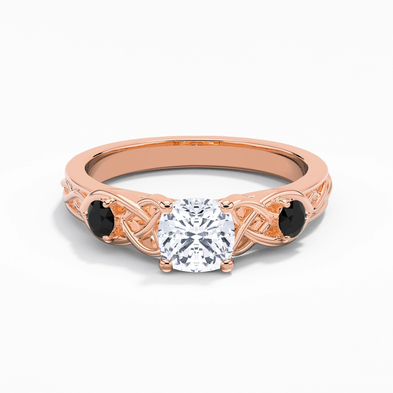 Vintage Unique Cushion 1.00ct Cubic Zirconia Engagement Ring