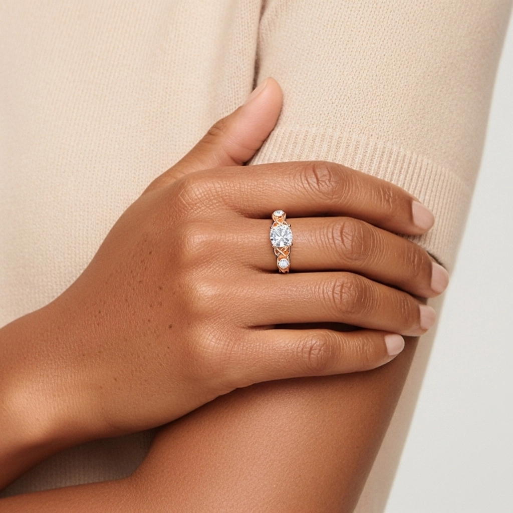 1.50ct Moissanite Engagement Ring 925 Sterling Silver