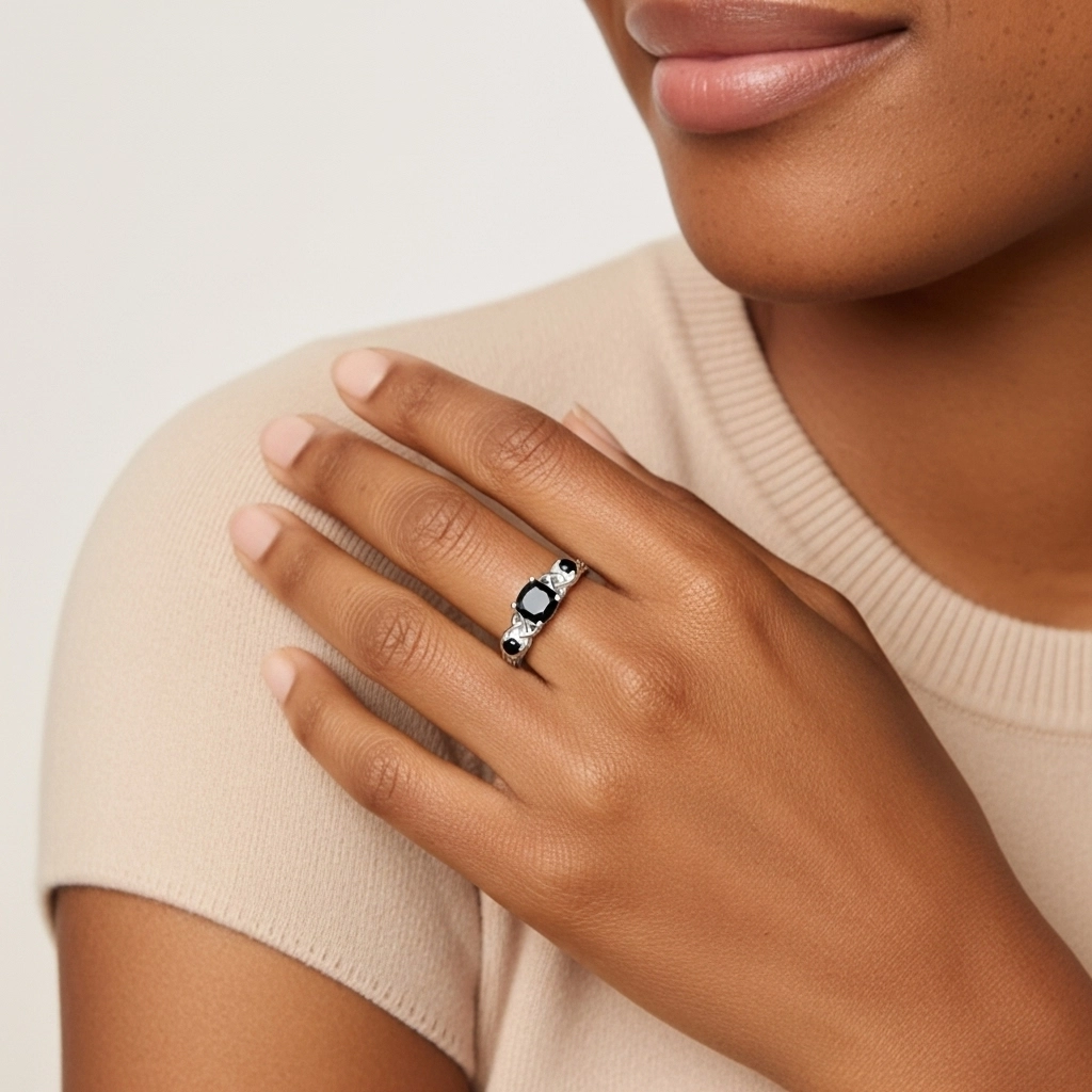 Vintage Unique Cushion 1.00ct Cubic Zirconia Engagement Ring