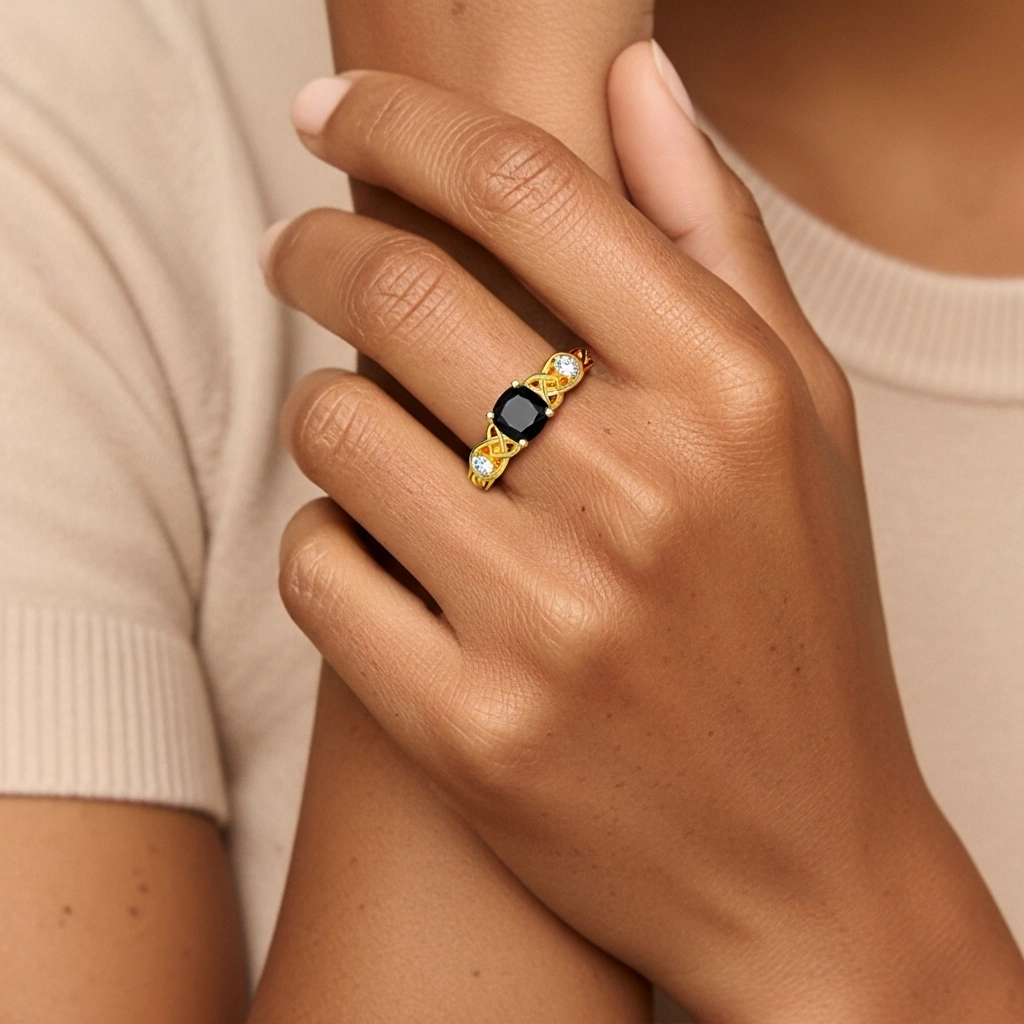 Vintage Unique Cushion 1.00ct Cubic Zirconia Engagement Ring