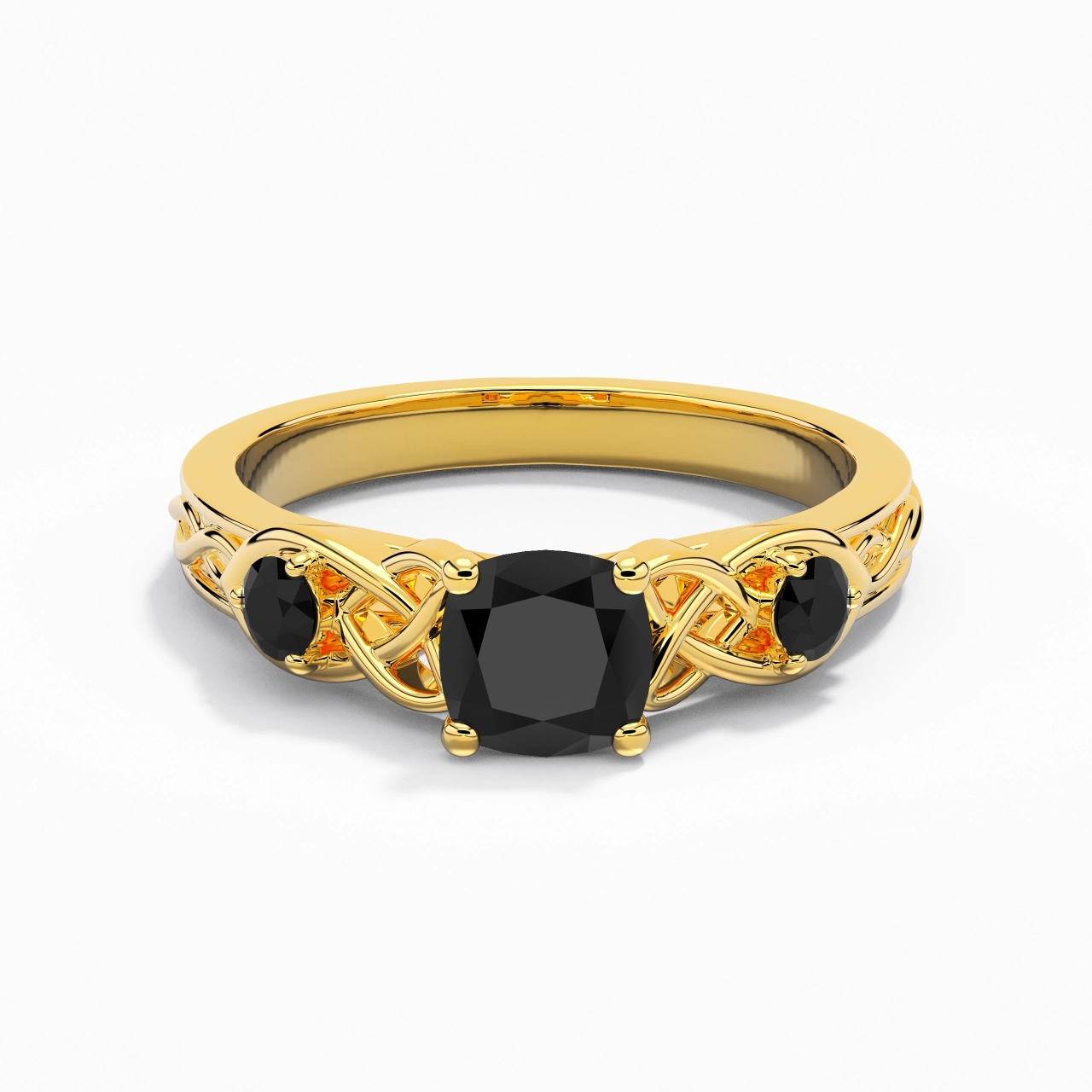 Vintage Unique Cushion 1.00ct Cubic Zirconia Engagement Ring