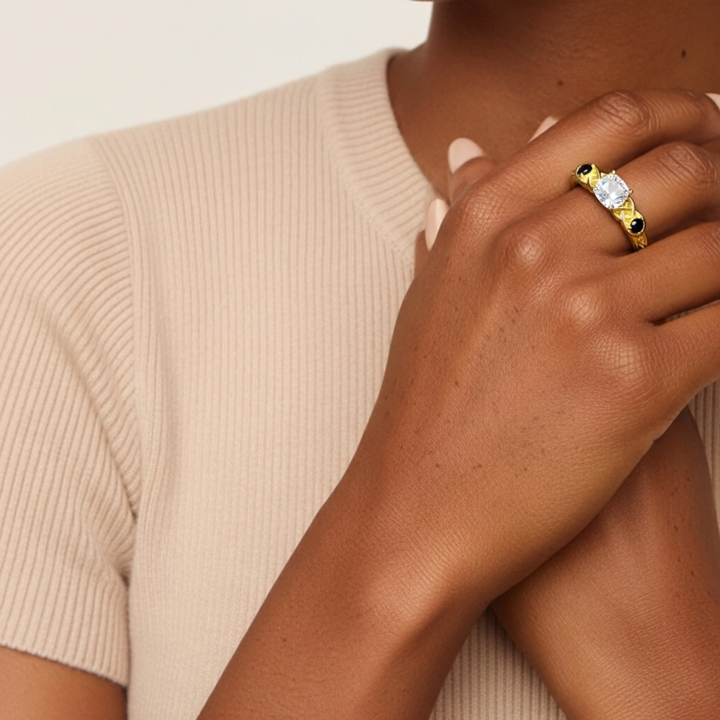 Vintage Unique Cushion 2.00ct Cubic Zirconia Engagement Ring