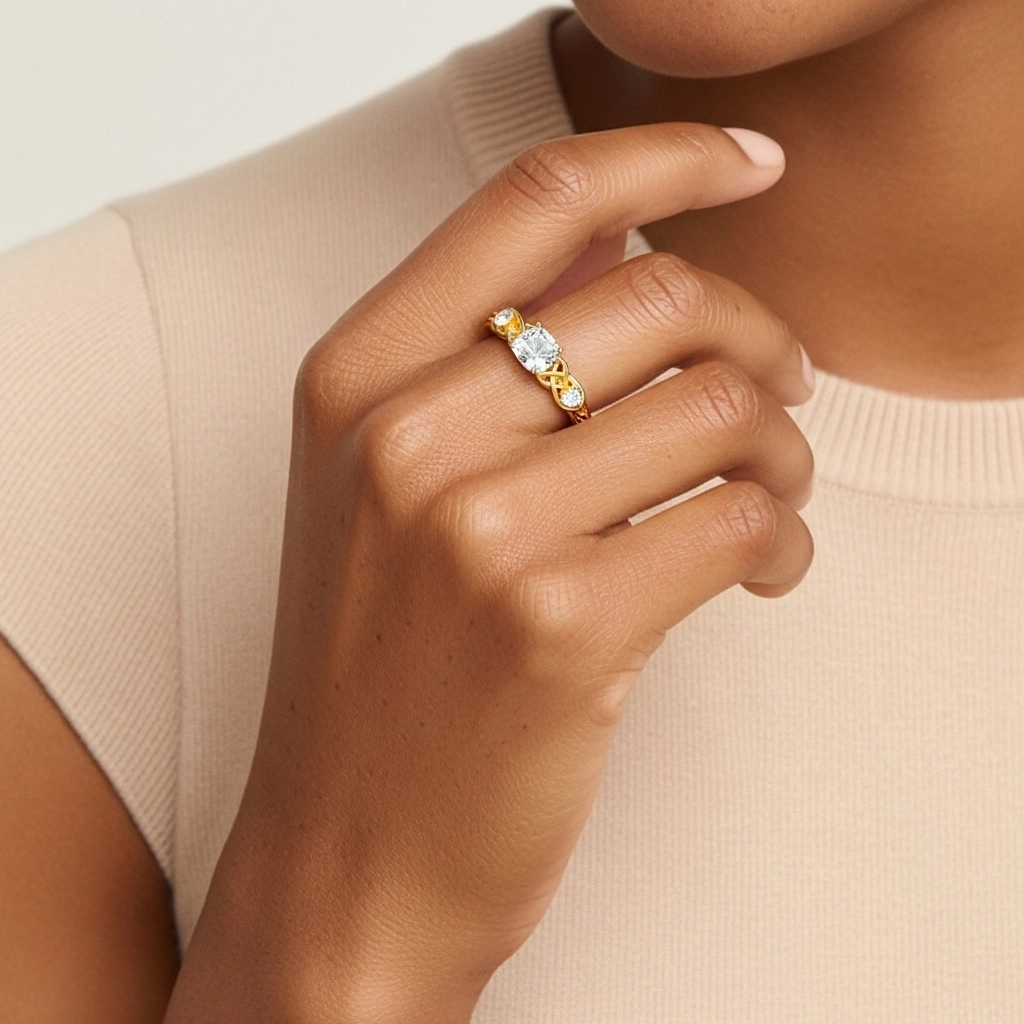 1.00ct Moissanite Bague de fiançailles Argent sterling 925