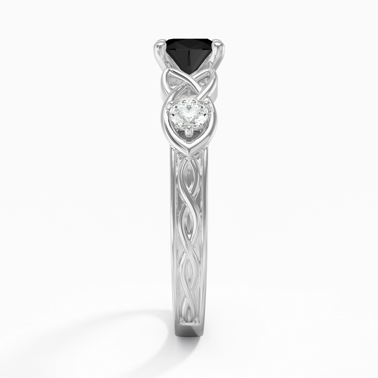 Vintage Unique Cushion 1.00ct Cubic Zirconia Engagement Ring