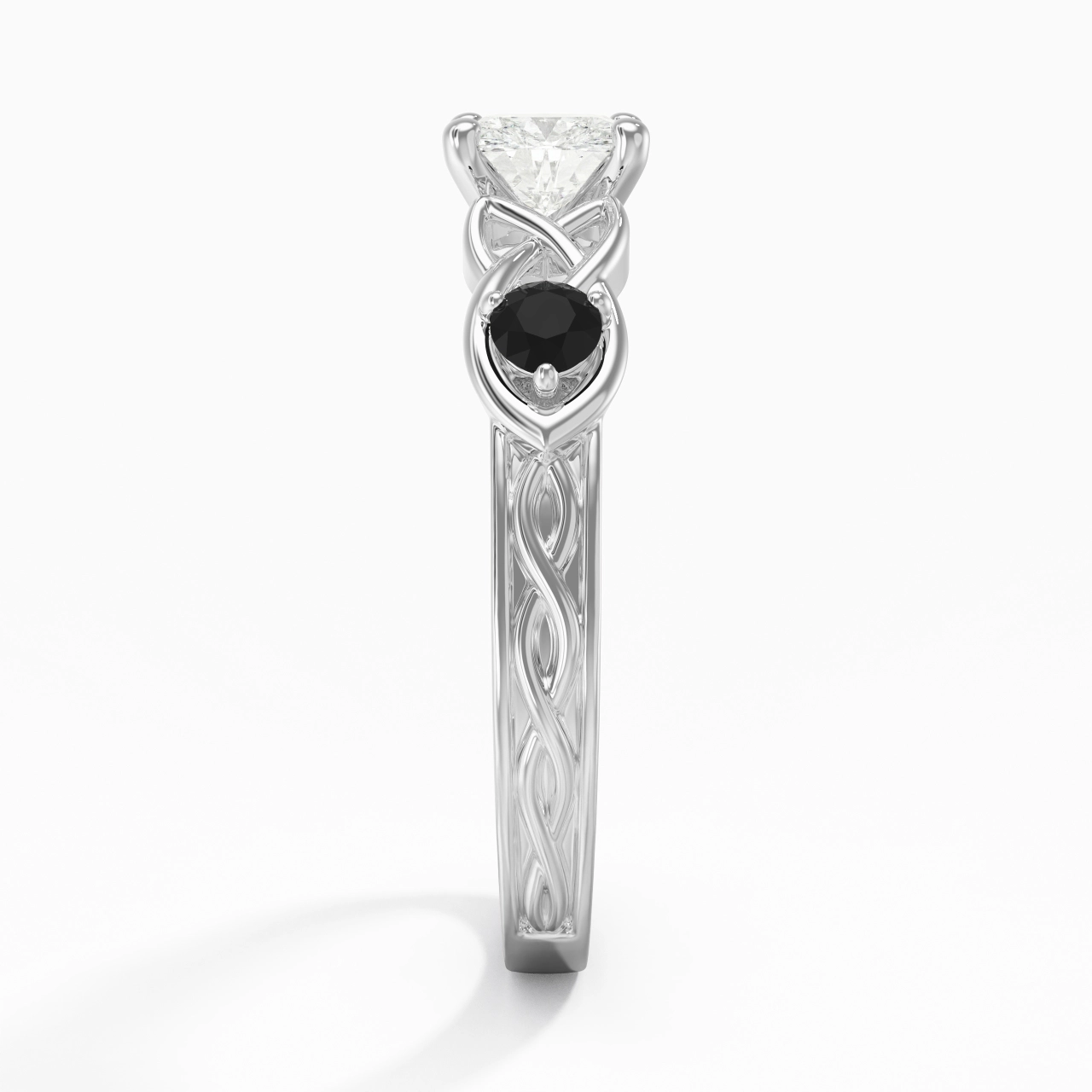 Vintage Unique Cushion 1.00ct Cubic Zirconia Engagement Ring