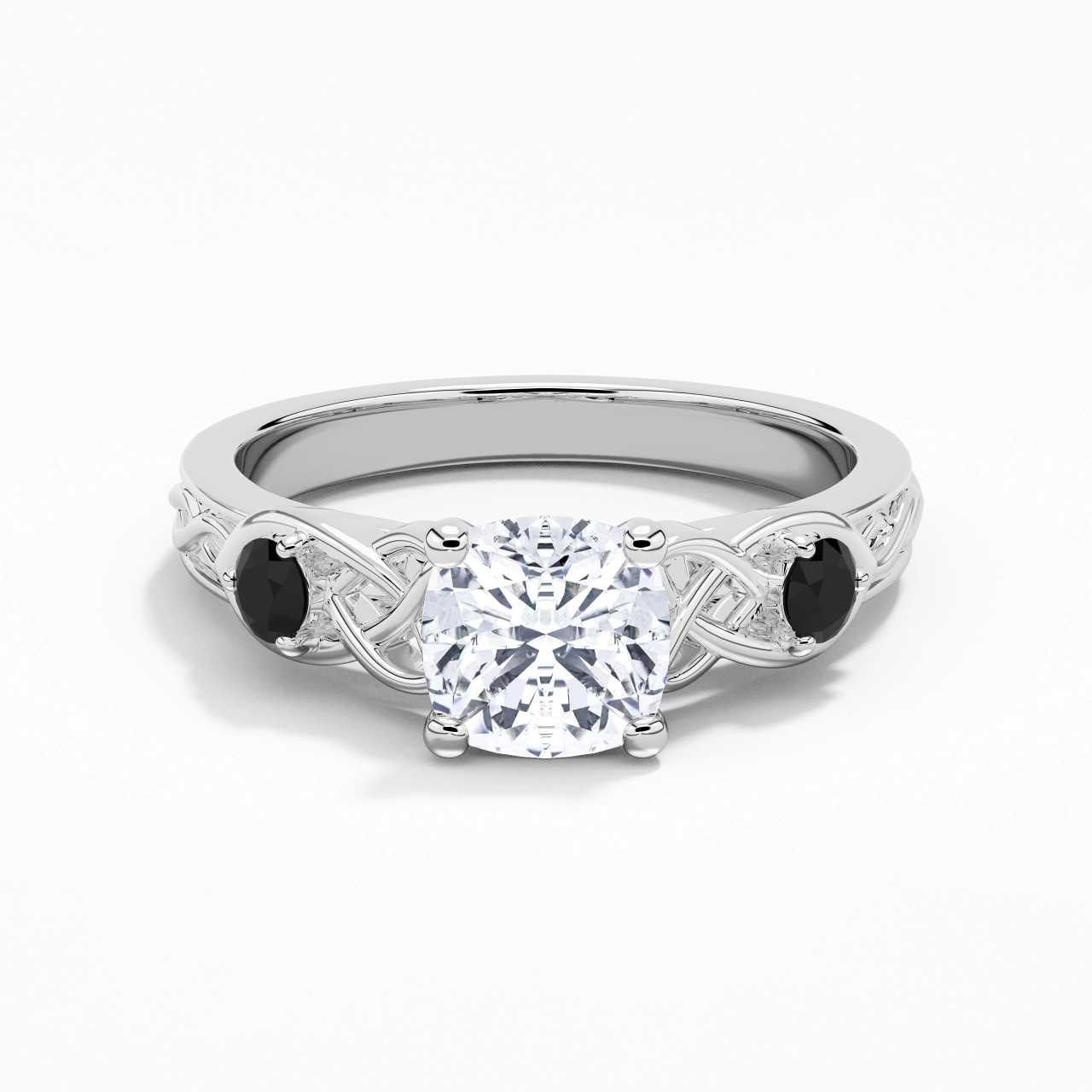 Vintage Unique Cushion 2.00ct Cubic Zirconia Engagement Ring