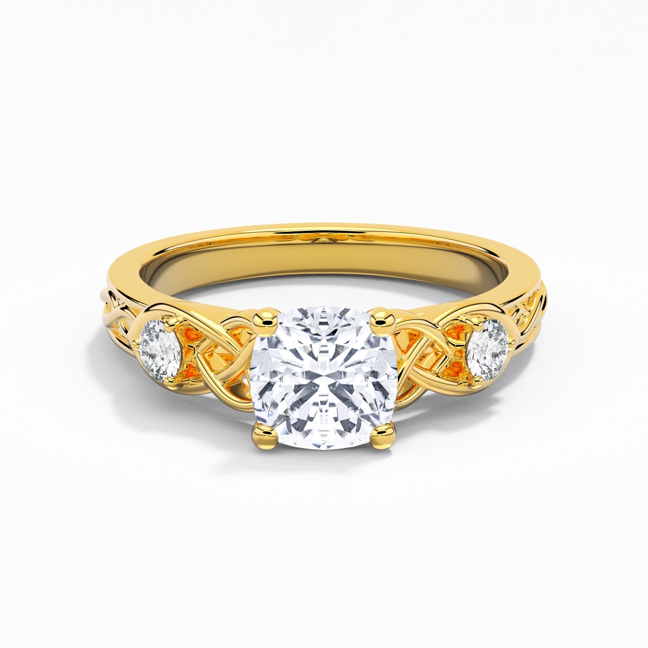 2.00ct Moissanite Engagement Ring 14K Gold