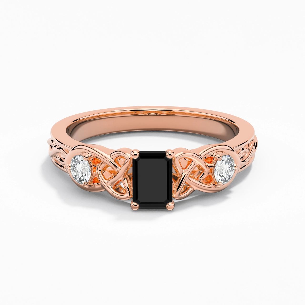 Vintage Unique Emerald 0.80ct Cubic Zirconia Engagement Ring