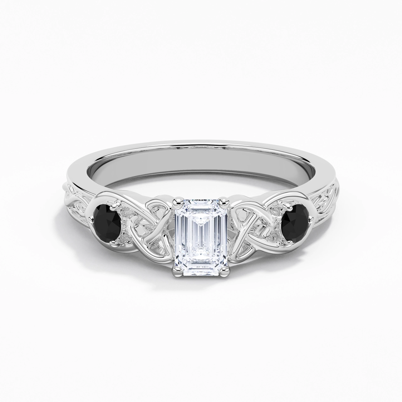 Vintage Unique Emerald 0.80ct Cubic Zirconia Engagement Ring