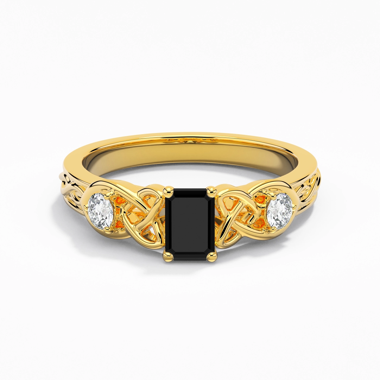 Vintage Unique Emerald 0.80ct Cubic Zirconia Engagement Ring