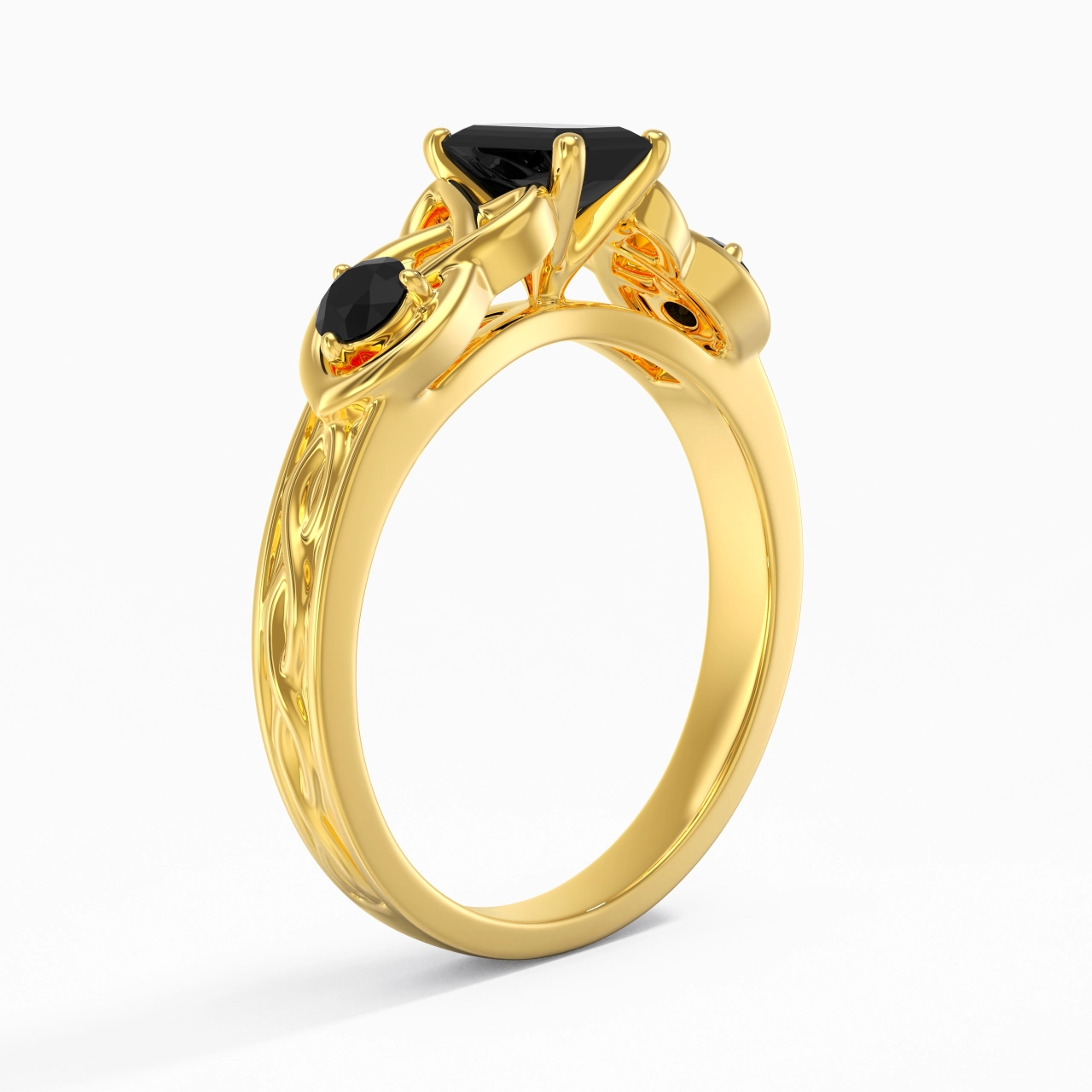 Vintage Unique Emerald 0.80ct Cubic Zirconia Engagement Ring