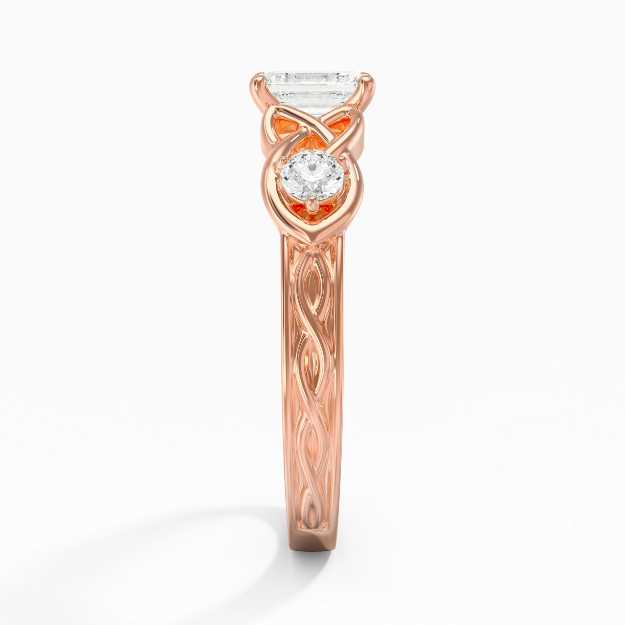 Vintage Unique Emerald 0.80ct Cubic Zirconia Engagement Ring