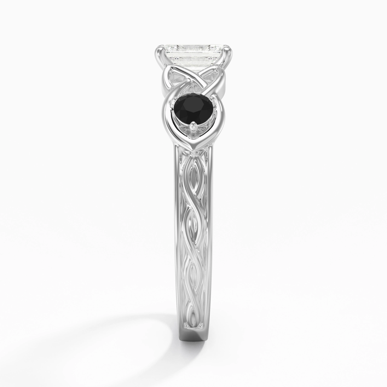 Vintage Unique Emerald 0.80ct Cubic Zirconia Engagement Ring