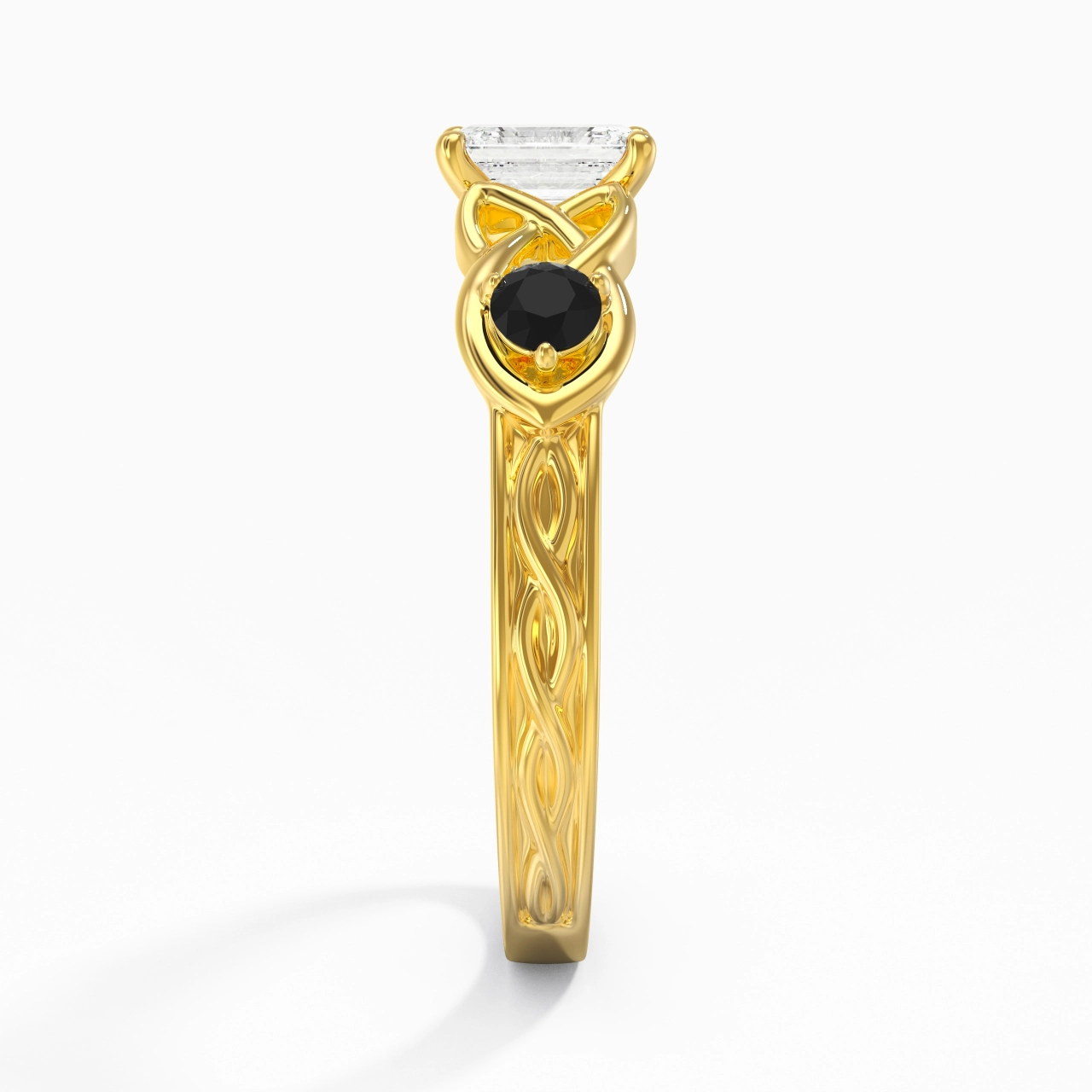 Vintage Unique Emerald 0.80ct Cubic Zirconia Engagement Ring