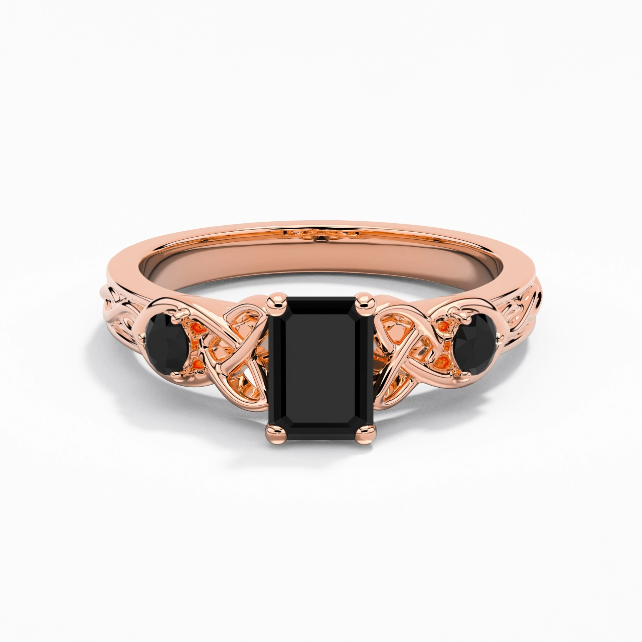 Vintage Unique Emerald 1.00ct Cubic Zirconia Engagement Ring