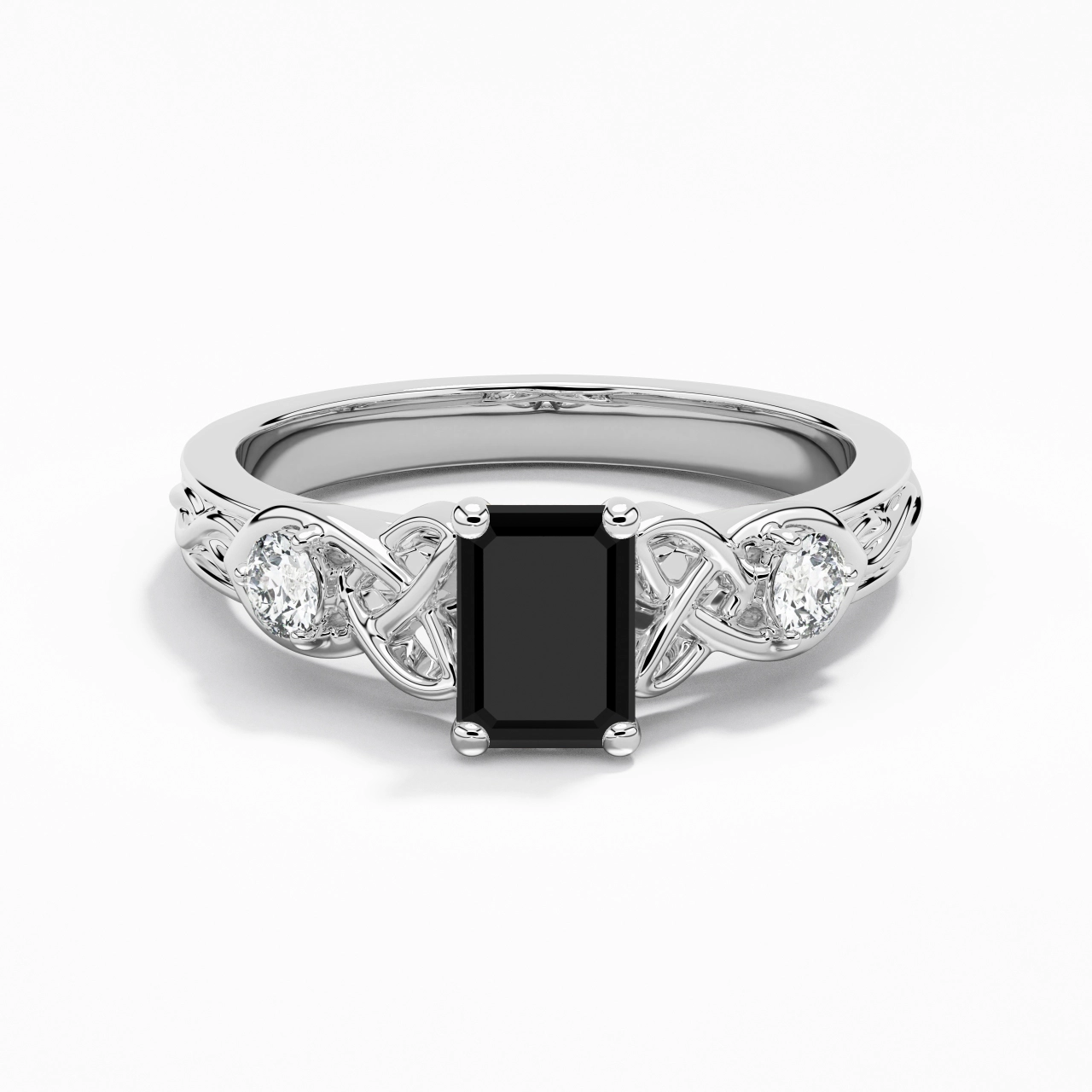 Vintage Unique Emerald 1.00ct Cubic Zirconia Engagement Ring