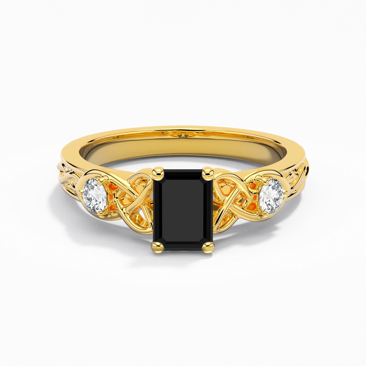 Vintage Unique Emerald 1.00ct Cubic Zirconia Engagement Ring