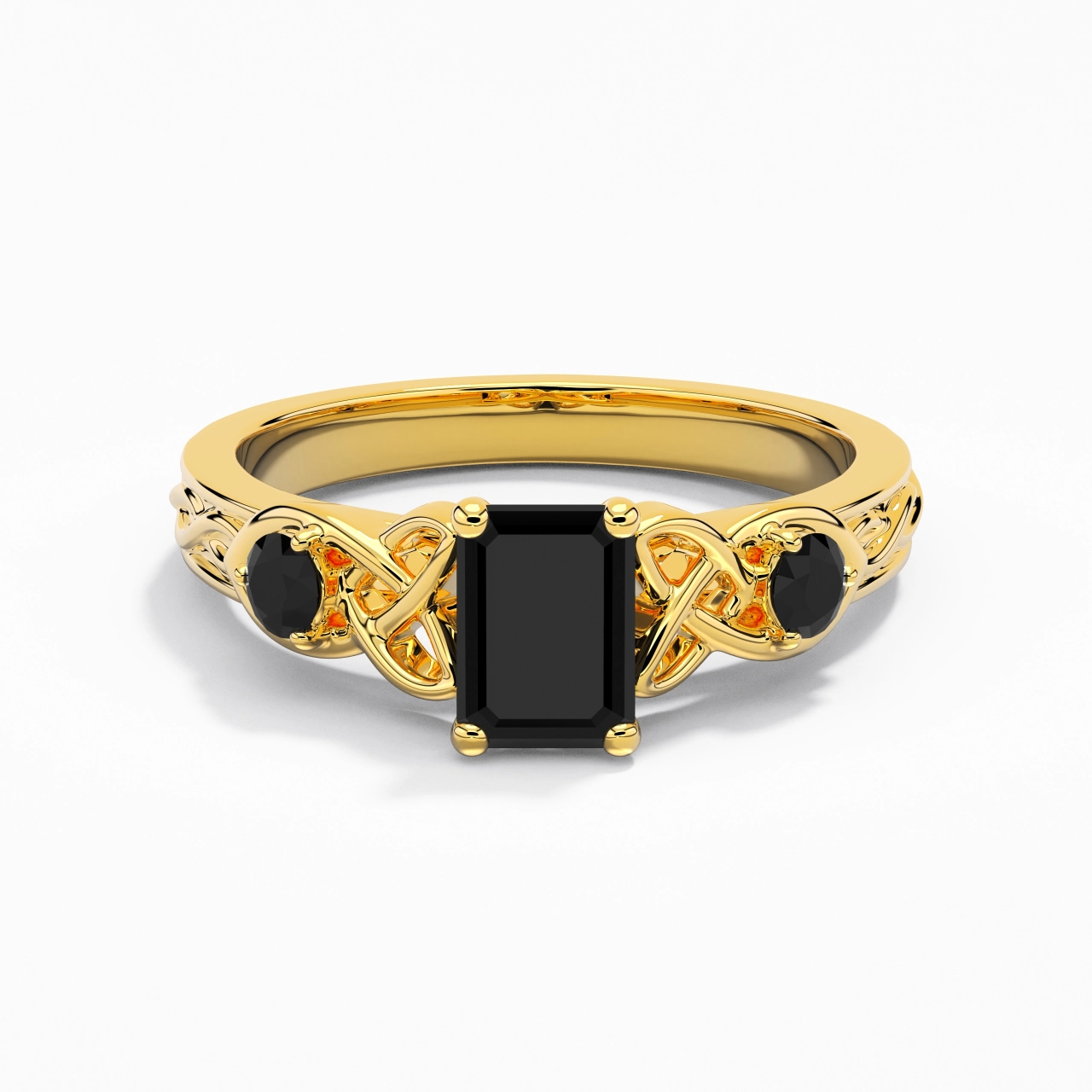 Vintage Unique Emerald 1.00ct Cubic Zirconia Engagement Ring