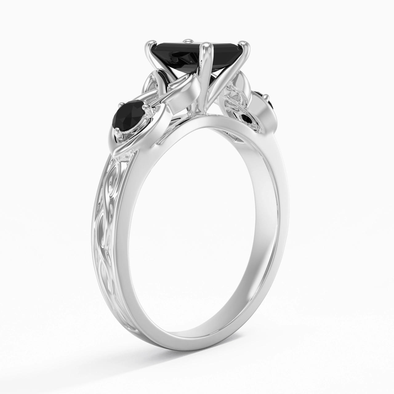 Vintage Unique Emerald 1.00ct Cubic Zirconia Engagement Ring