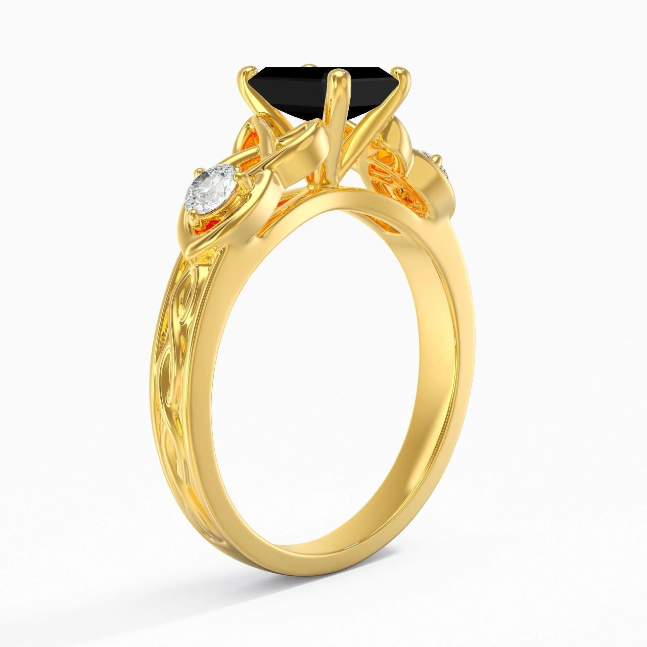 Vintage Unique Emerald 1.00ct Cubic Zirconia Engagement Ring