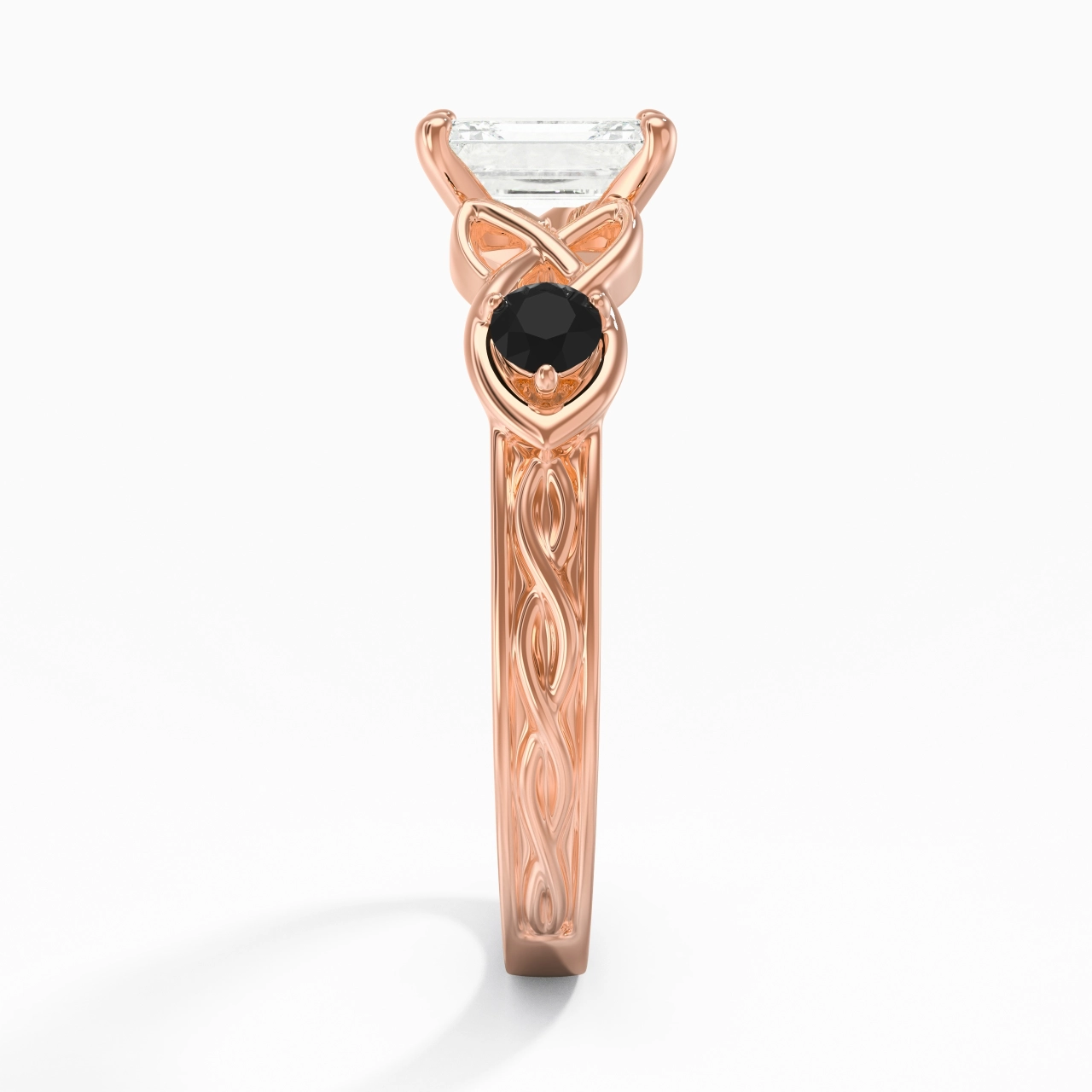 Vintage Unique Emerald 1.00ct Cubic Zirconia Engagement Ring