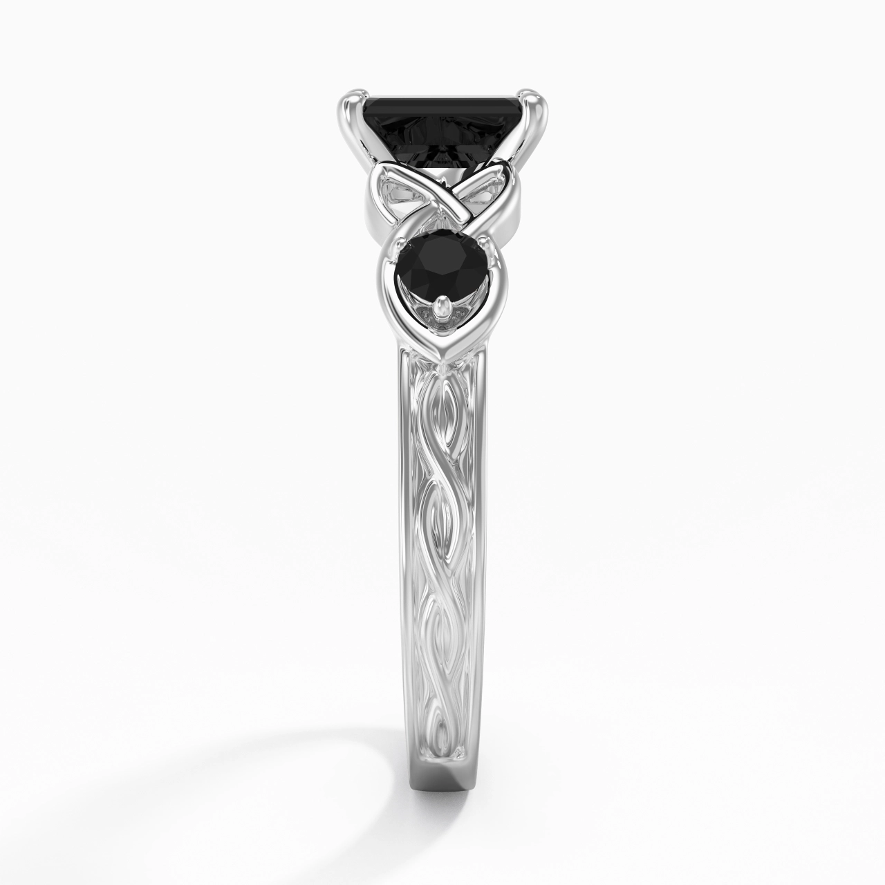 Vintage Unique Emerald 1.00ct Cubic Zirconia Engagement Ring