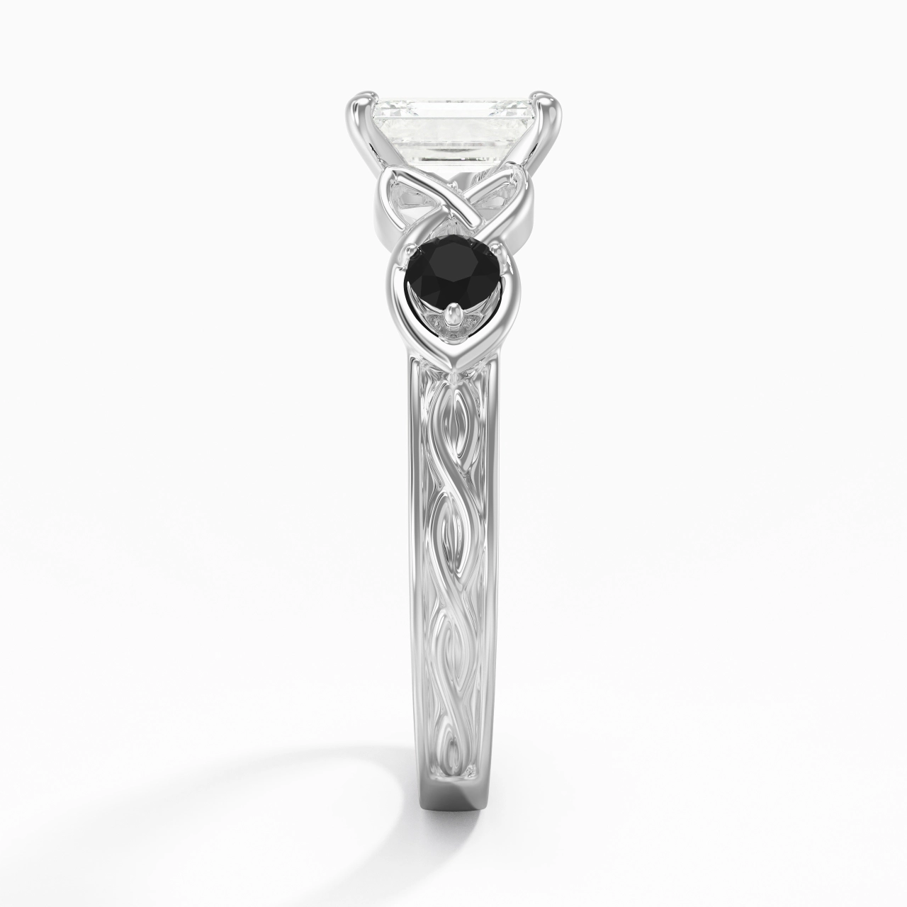 Vintage Unique Emerald 1.00ct Cubic Zirconia Engagement Ring