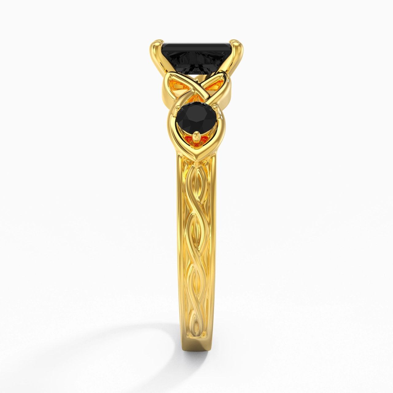 Vintage Unique Emerald 1.00ct Cubic Zirconia Engagement Ring