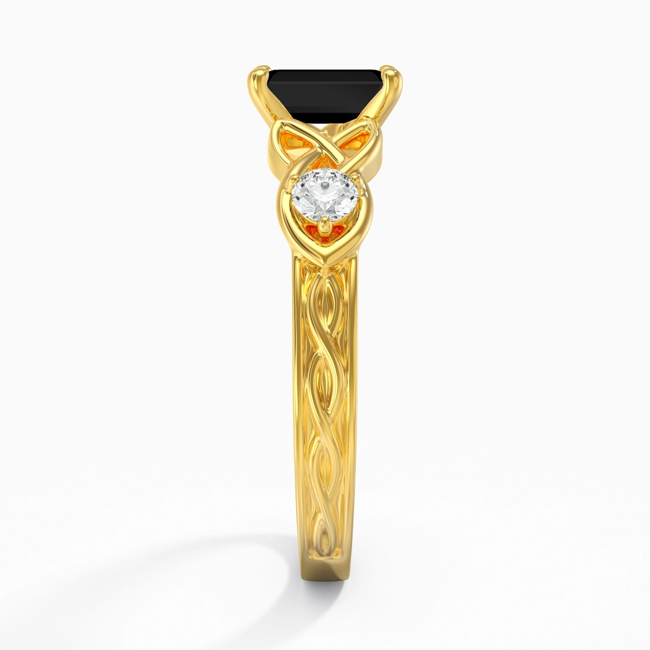 Vintage Unique Emerald 1.00ct Cubic Zirconia Engagement Ring