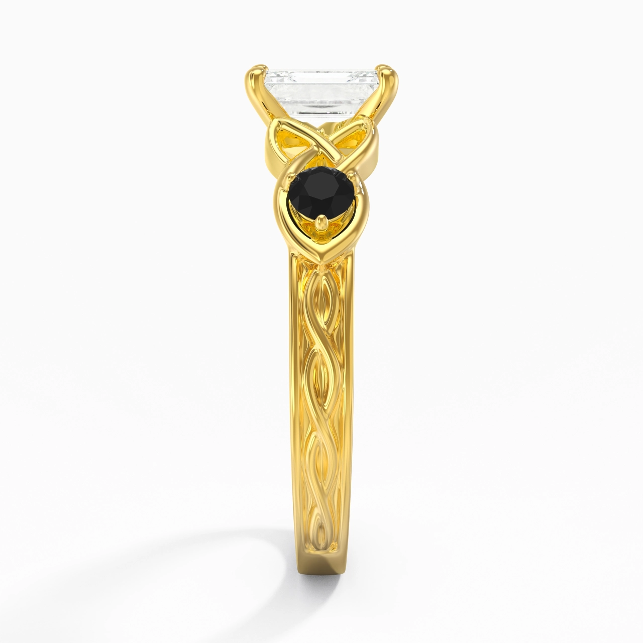 Vintage Unique Emerald 1.00ct Cubic Zirconia Engagement Ring