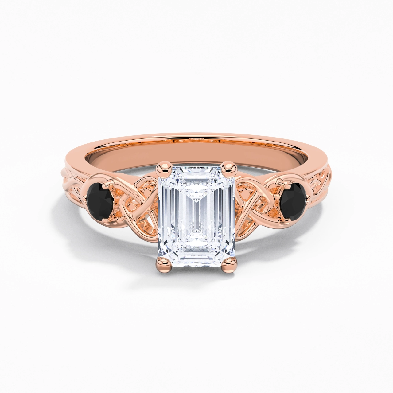 Vintage Unique Emerald 2.00ct Cubic Zirconia Engagement Ring