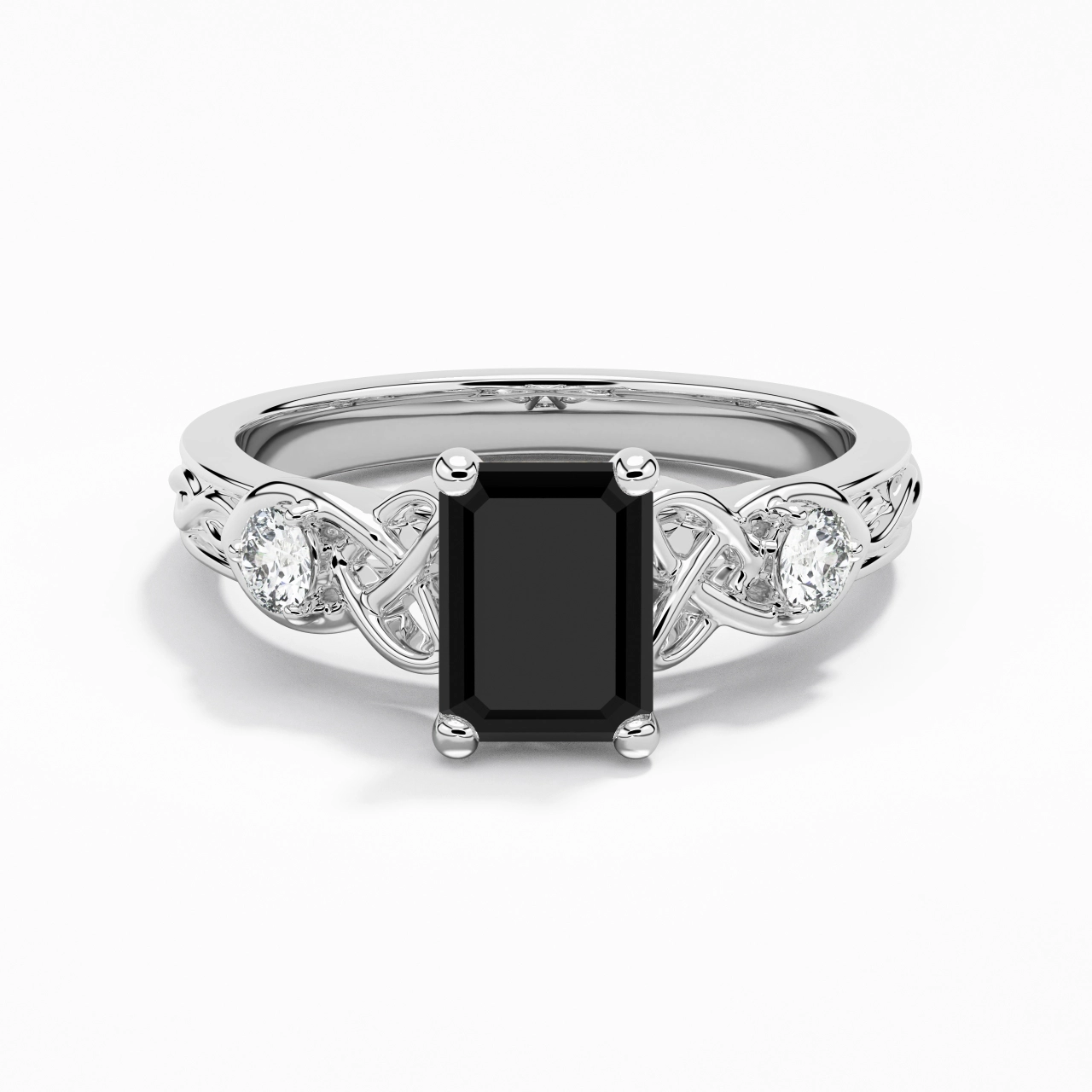 Vintage Unique Emerald 2.00ct Cubic Zirconia Engagement Ring