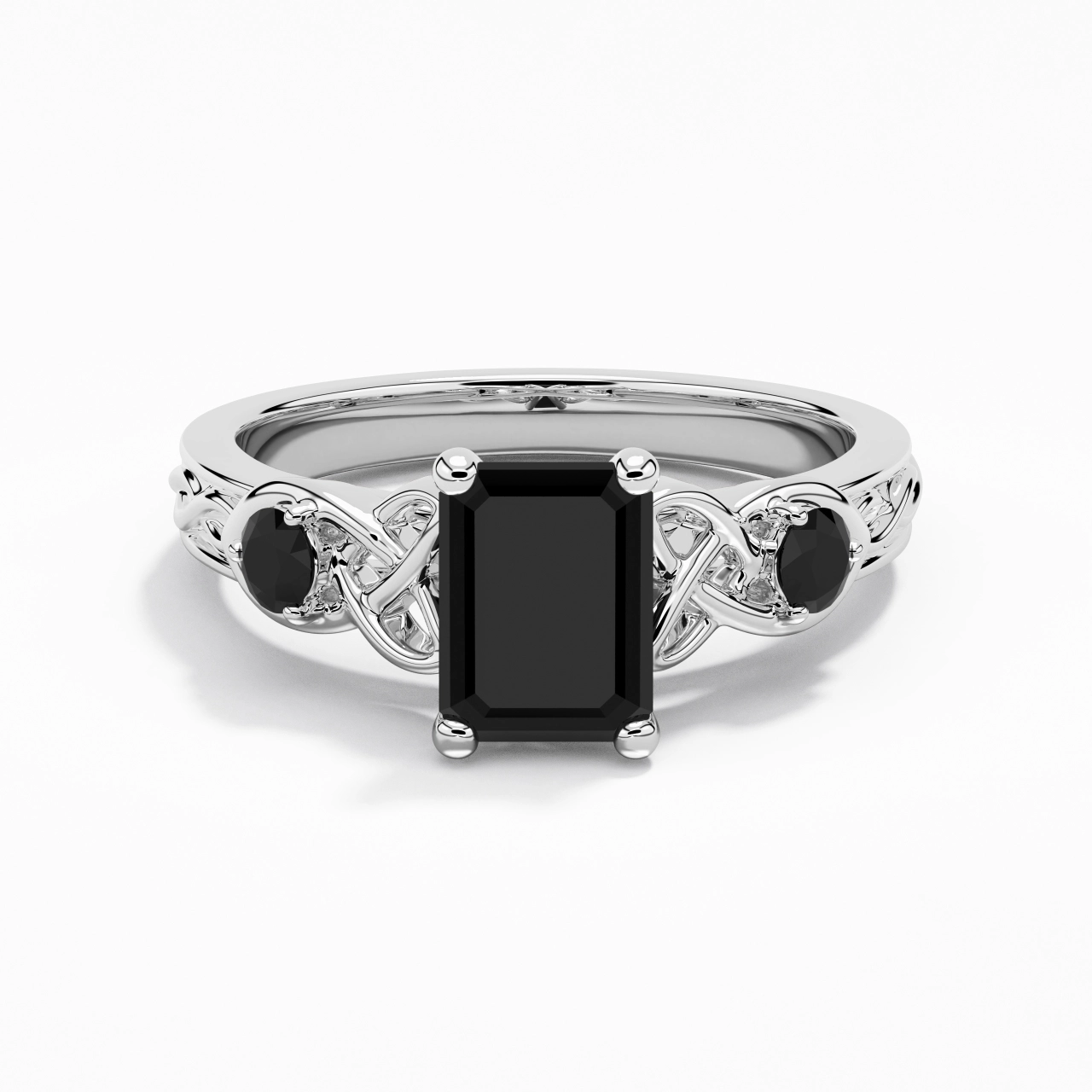 Vintage Unique Emerald 2.00ct Cubic Zirconia Engagement Ring