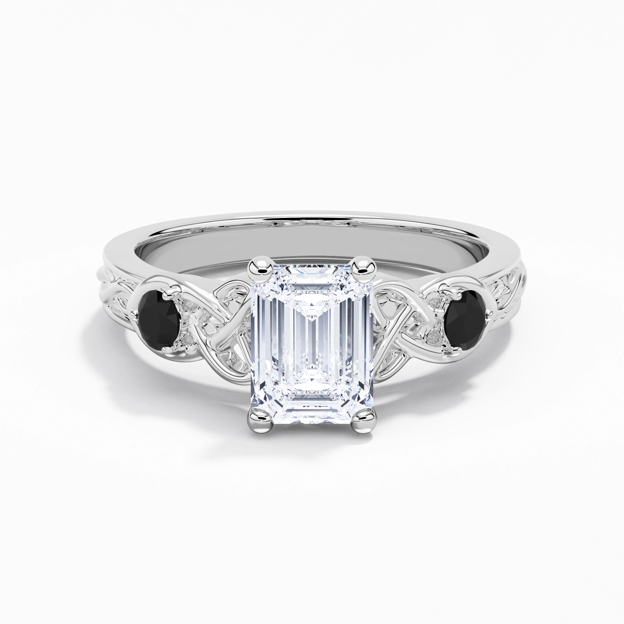 Vintage Unique Emerald 2.00ct Cubic Zirconia Engagement Ring