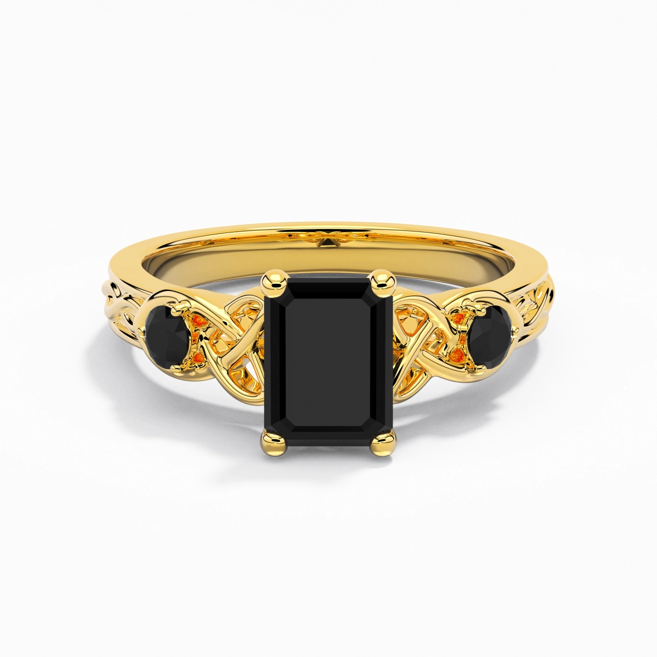 Vintage Unique Emerald 2.00ct Cubic Zirconia Engagement Ring