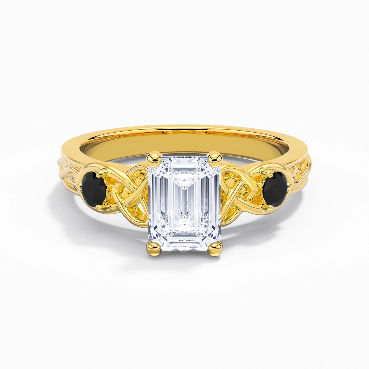 Vintage Unique Emerald 2.00ct Cubic Zirconia Engagement Ring