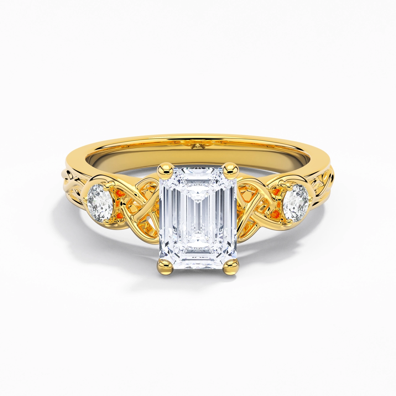 Vintage Unique Emerald 2.00ct Cubic Zirconia Engagement Ring