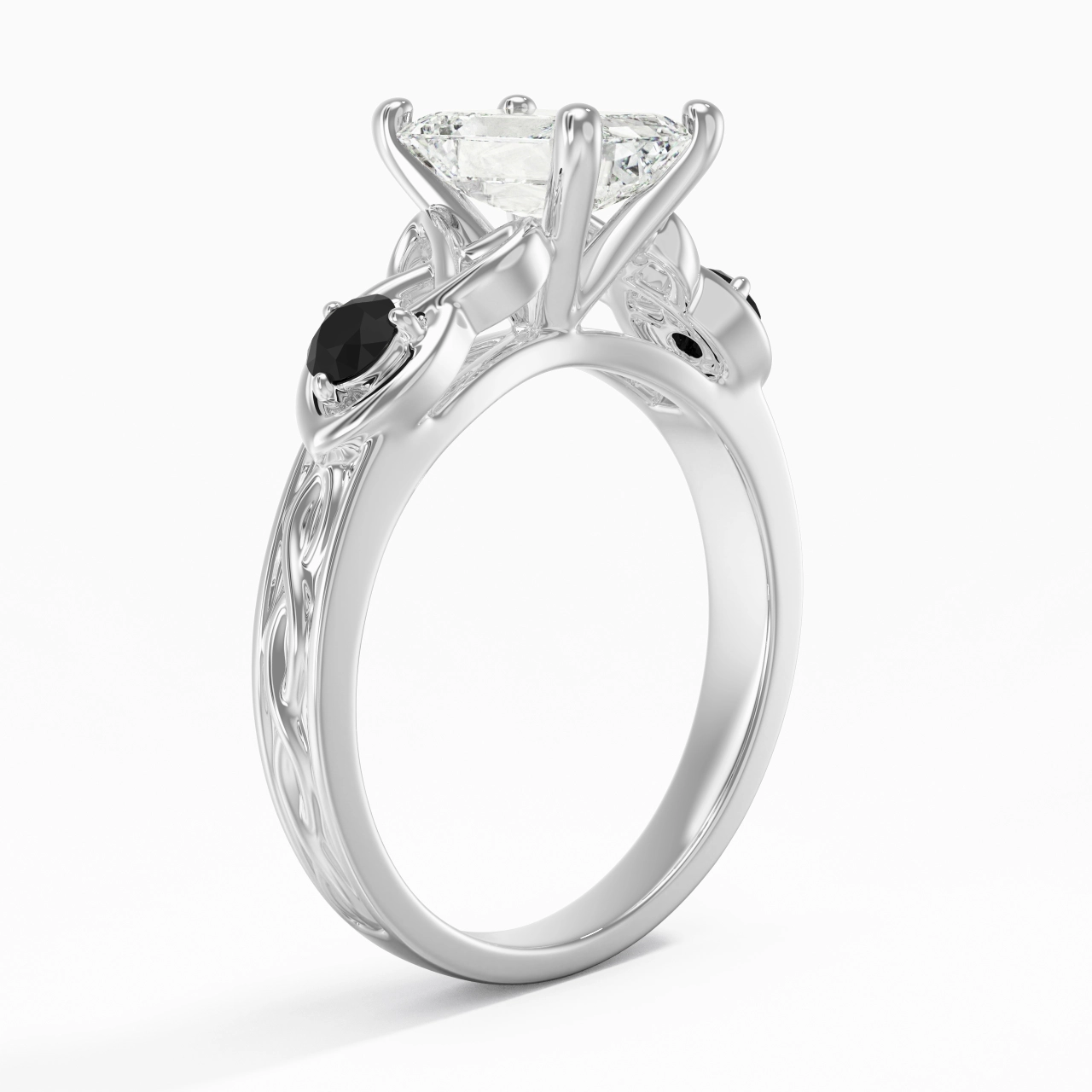 Vintage Unique Emerald 2.00ct Cubic Zirconia Engagement Ring