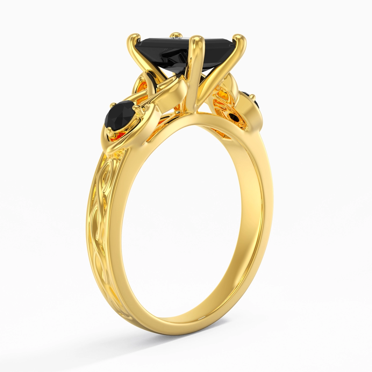 Vintage Unique Emerald 2.00ct Cubic Zirconia Engagement Ring