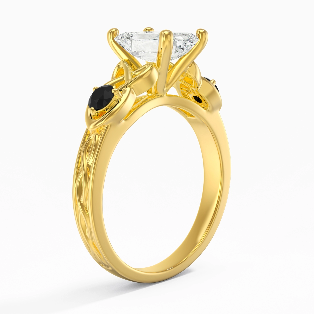 Vintage Unique Emerald 2.00ct Cubic Zirconia Engagement Ring