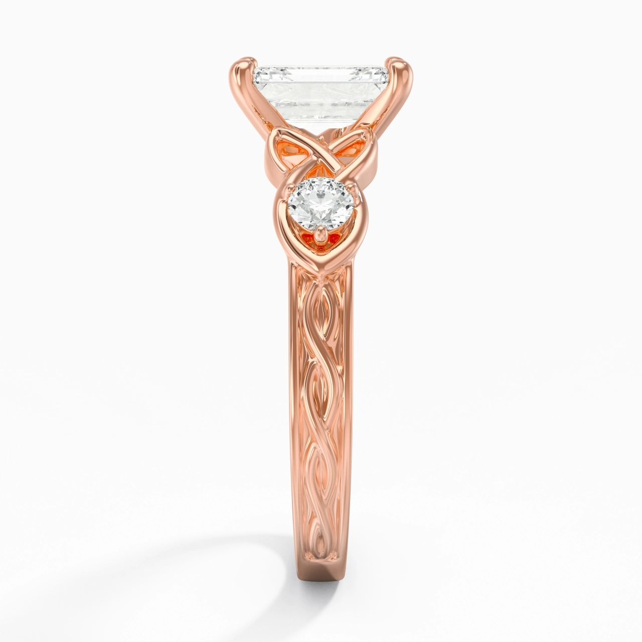 Vintage Unique Emerald 2.00ct Cubic Zirconia Engagement Ring