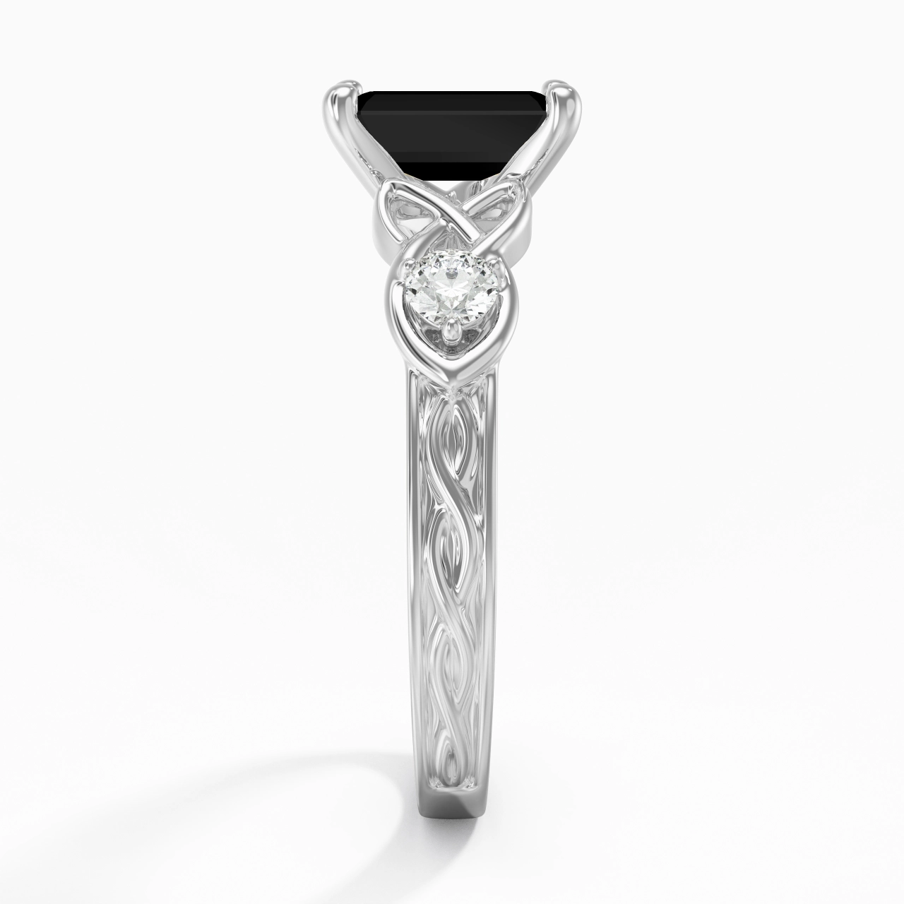 Vintage Unique Emerald 2.00ct Cubic Zirconia Engagement Ring