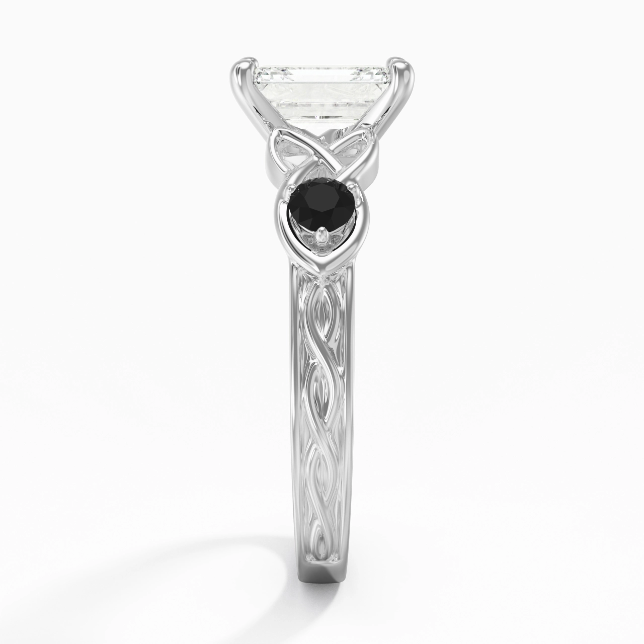 Vintage Unique Emerald 2.00ct Cubic Zirconia Engagement Ring