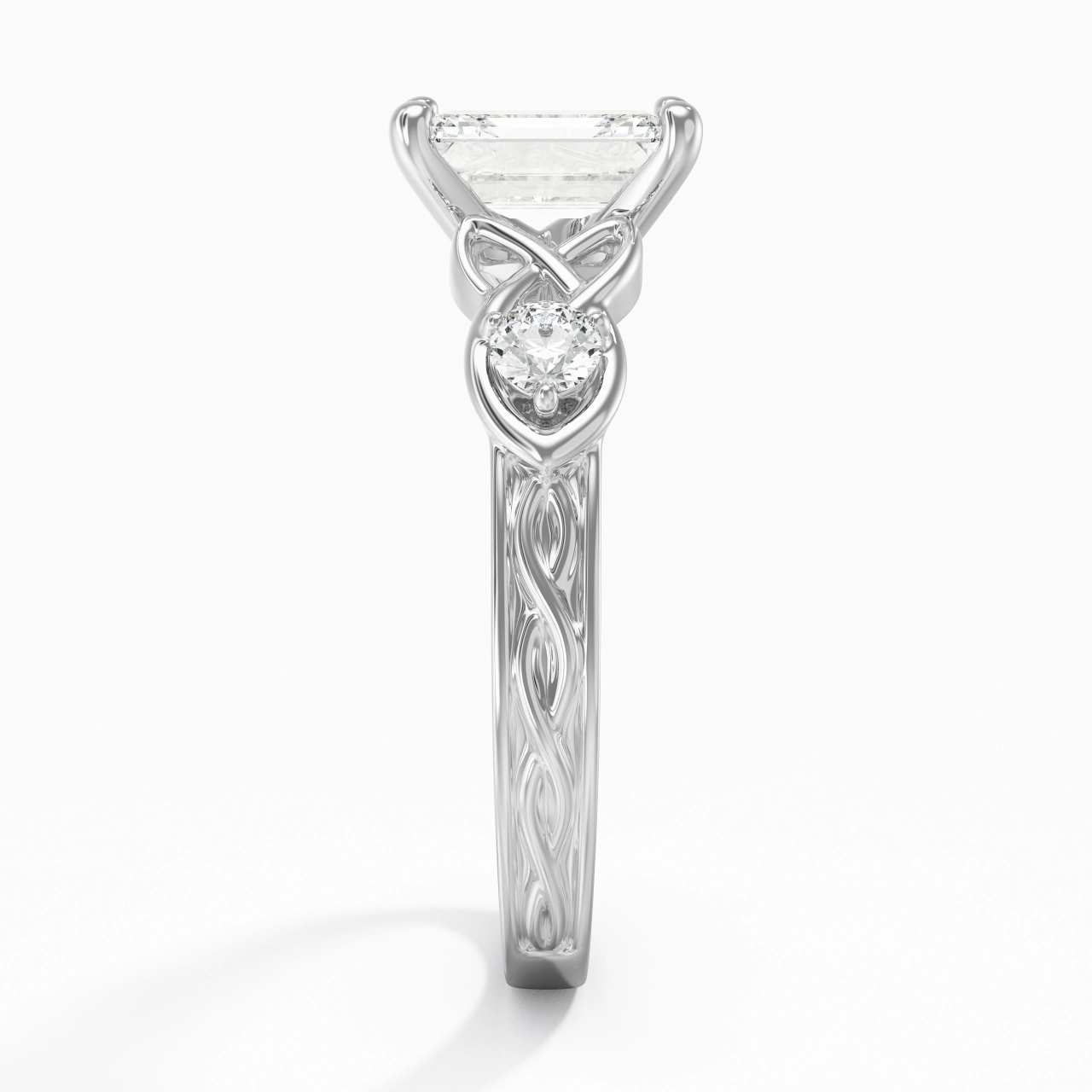 Vintage Unique Emerald 2.00ct Cubic Zirconia Engagement Ring