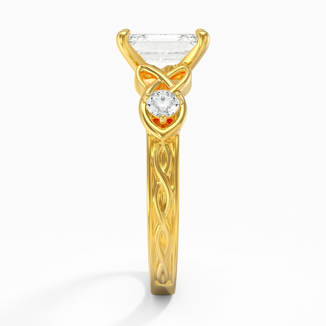 Vintage Unique Emerald 2.00ct Cubic Zirconia Engagement Ring